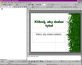 Widok okna programu POWER POINT